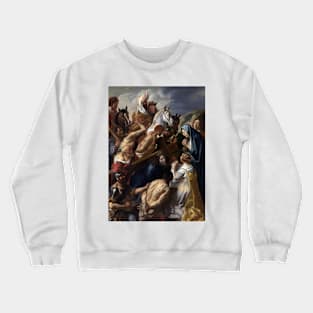 The Carrying of the Cross by Jacob Jordaens Crewneck Sweatshirt